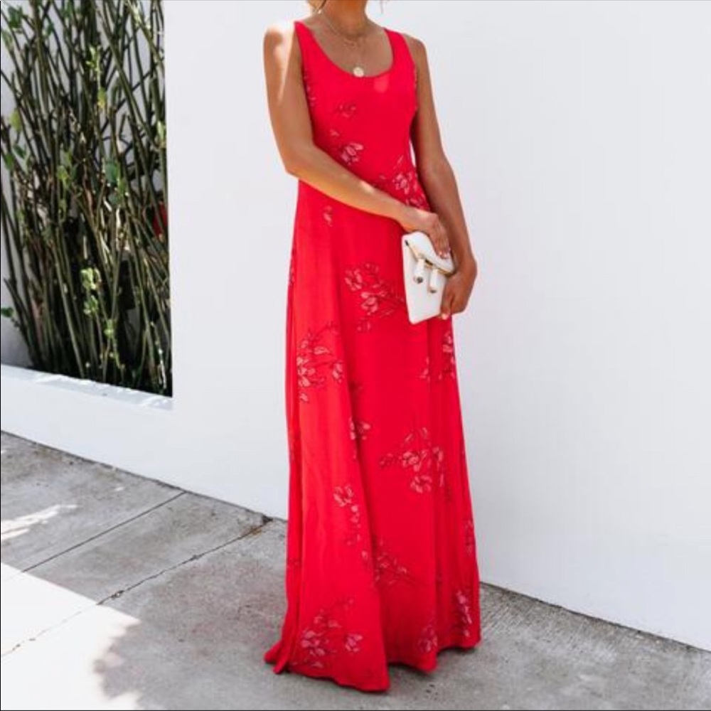 Santa Floral Maxi Dress- VICI